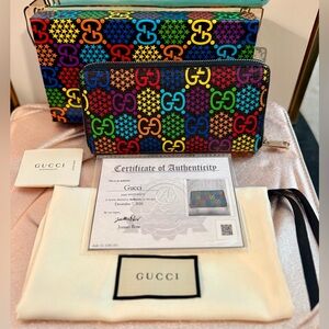 Gucci Psychedelic Zip Around Wallet with box, dust bag, and COA! 🔥